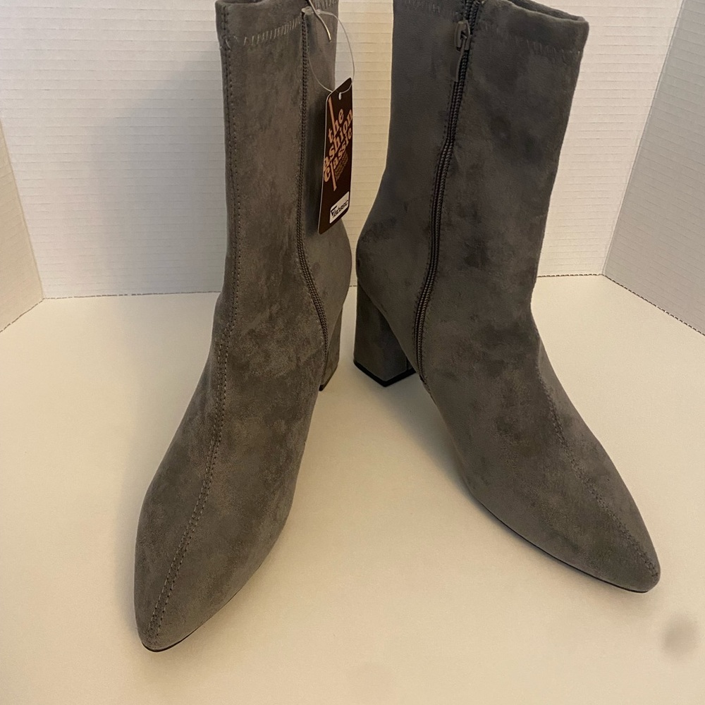 Grey ankle boots